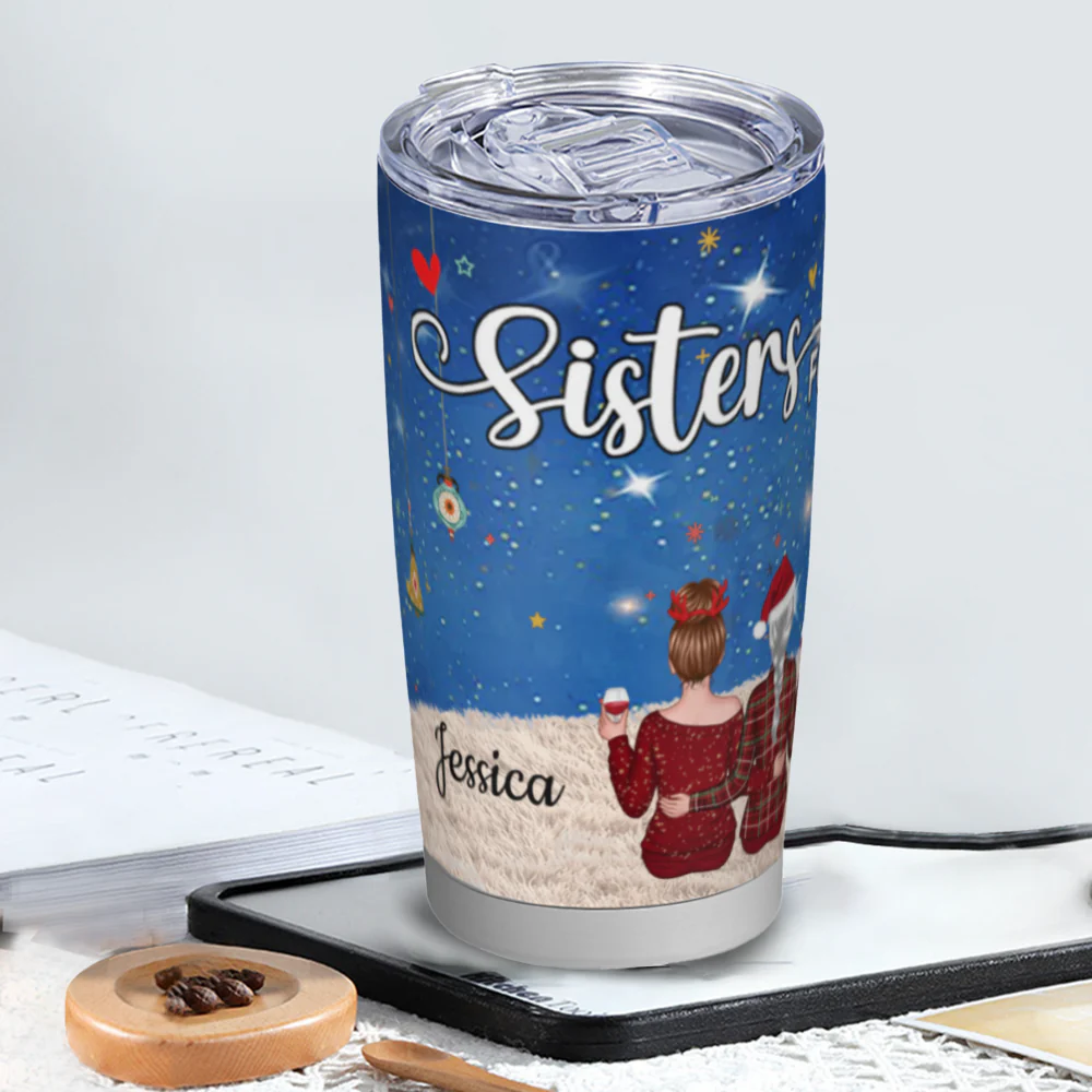 Sisters Forever - Personalized  Cup, Poster,  Ornament, Keychain, Blanket or Plaque - A Heartfelt Gift for Your Best Friend or Sister - Image 2