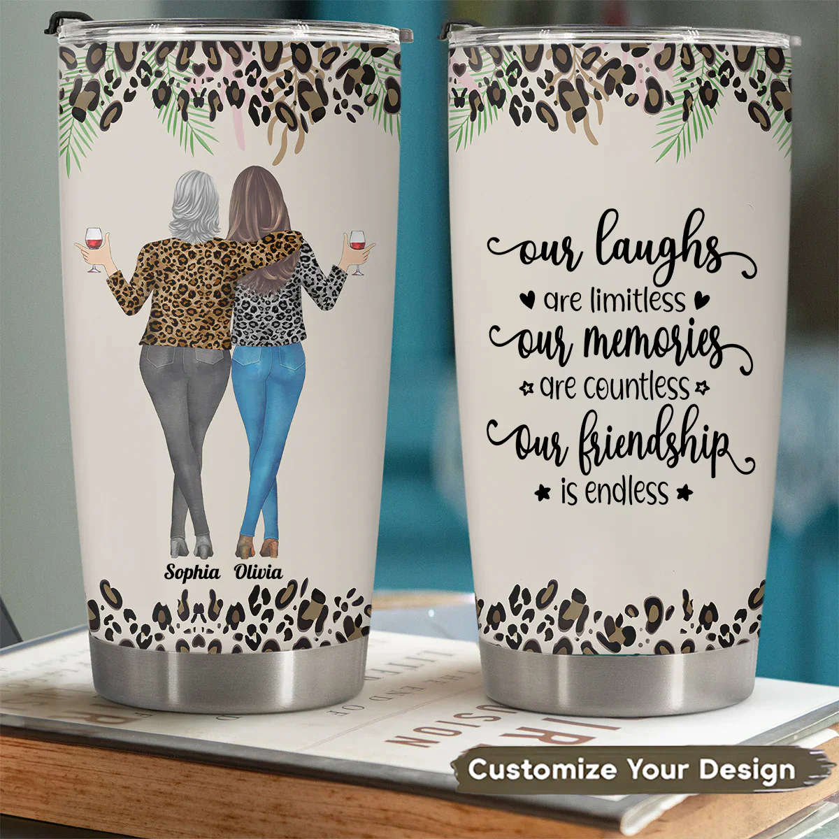 Personalized Sister & Brother Cup, Endless Friendship, Priceless Memories,Custom Gift for Birthday, Christmas, Thanksgiving - Image 2