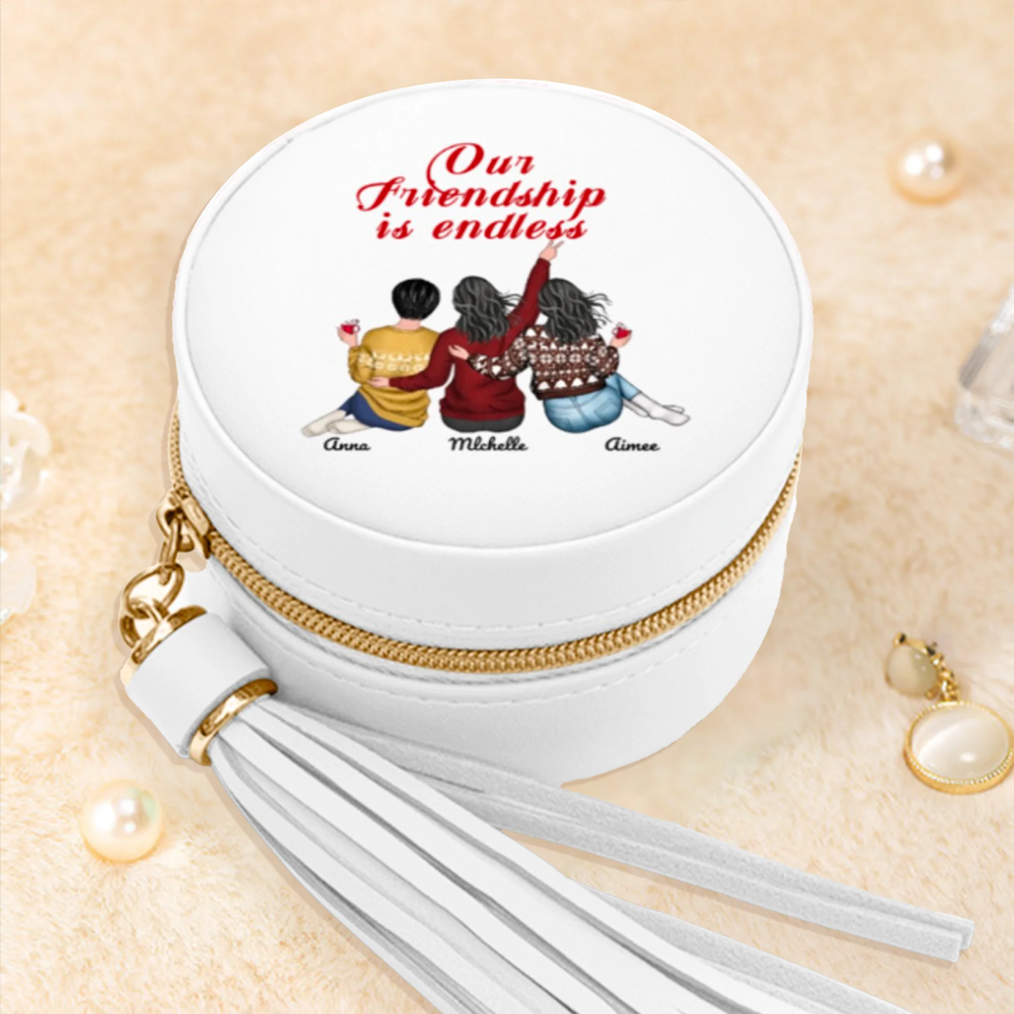 Besties Forever - Our Friendship Is Endless - Ornament, Beauty Tools, Jewelry, Cup - Christmas Gift - Image 3