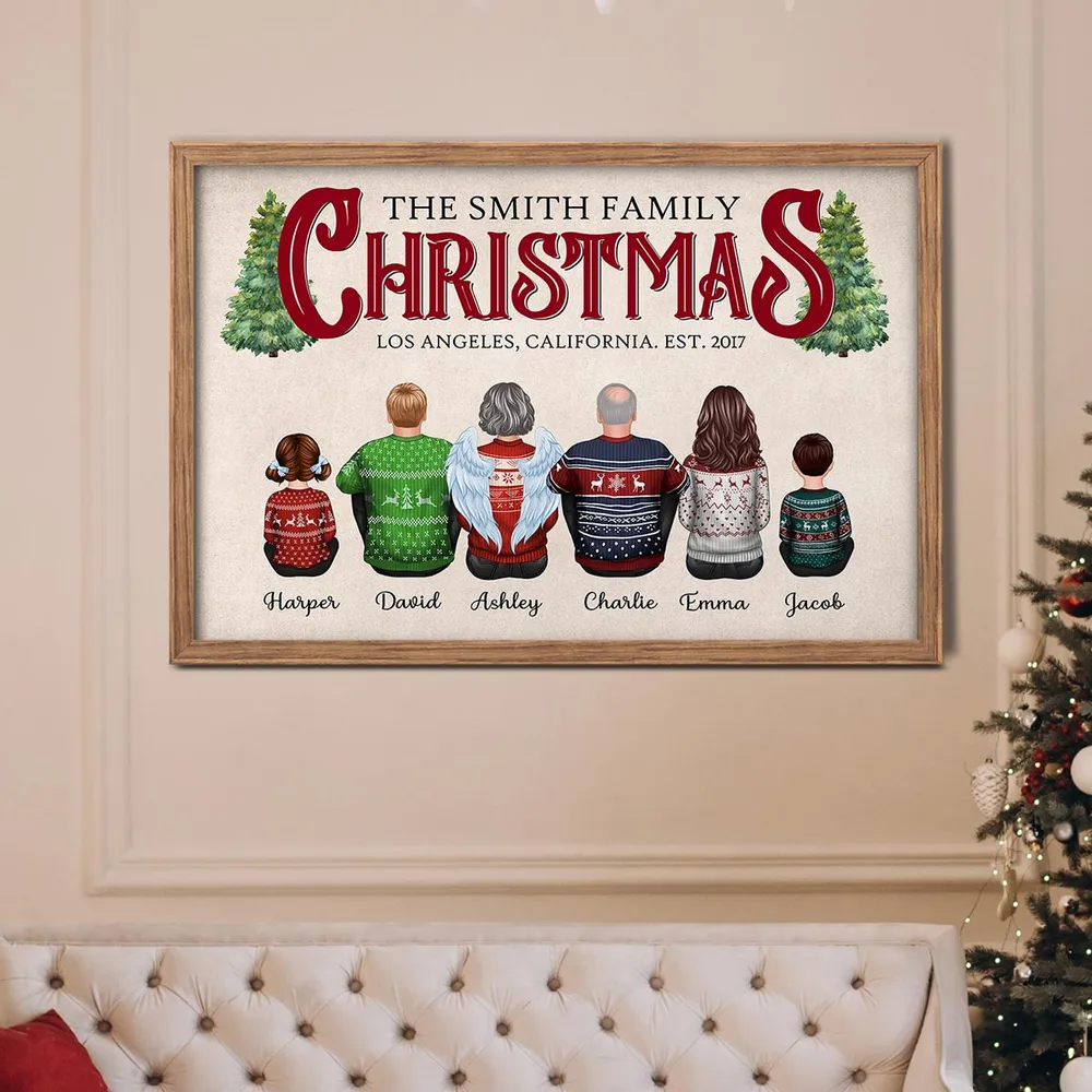 Christmas Family Sitting Together Personalized Poster, Christmas Decoration - Image 6