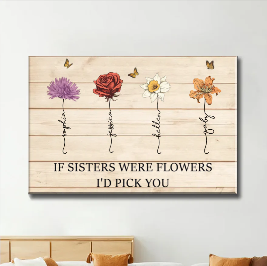 If Friends Were Flowers I'd Pick You - Personalized Cup or Poster or Ornament or Jewelry Dish or Plaque or Keychain - Image 3