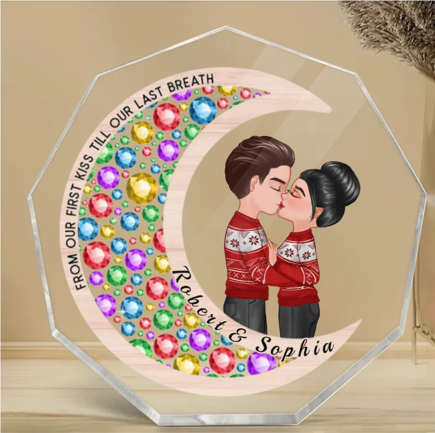 Personalized "I Love You to the Moon and Back" Ornament, Plaque, Keychain, Sign - Romantic Gift for Couples - Image 3