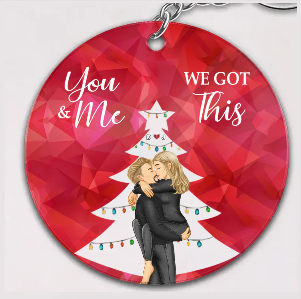 From Our First Kiss Till Our Last Breath Christmas Couple - Personalized Custom Shaped Ornament or Poster or Keychain or Plaque - Image 8