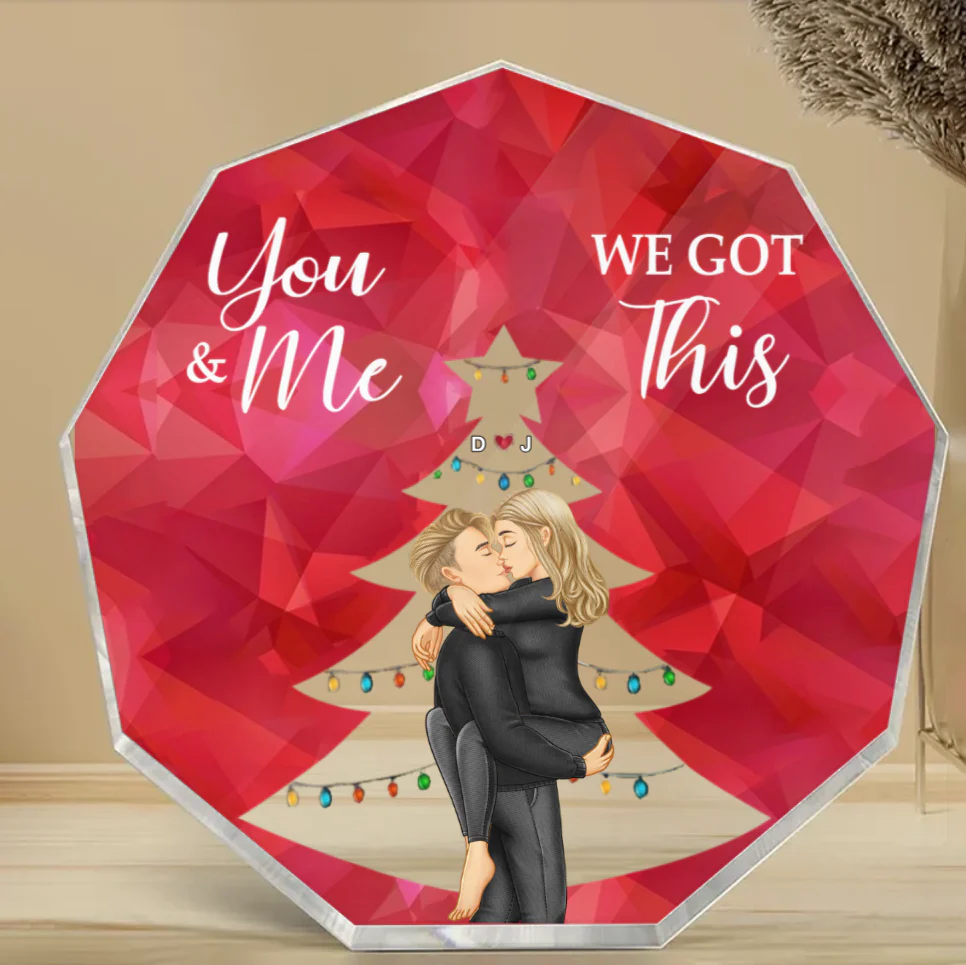 From Our First Kiss Till Our Last Breath Christmas Couple - Personalized Custom Shaped Ornament or Poster or Keychain or Plaque - Image 11