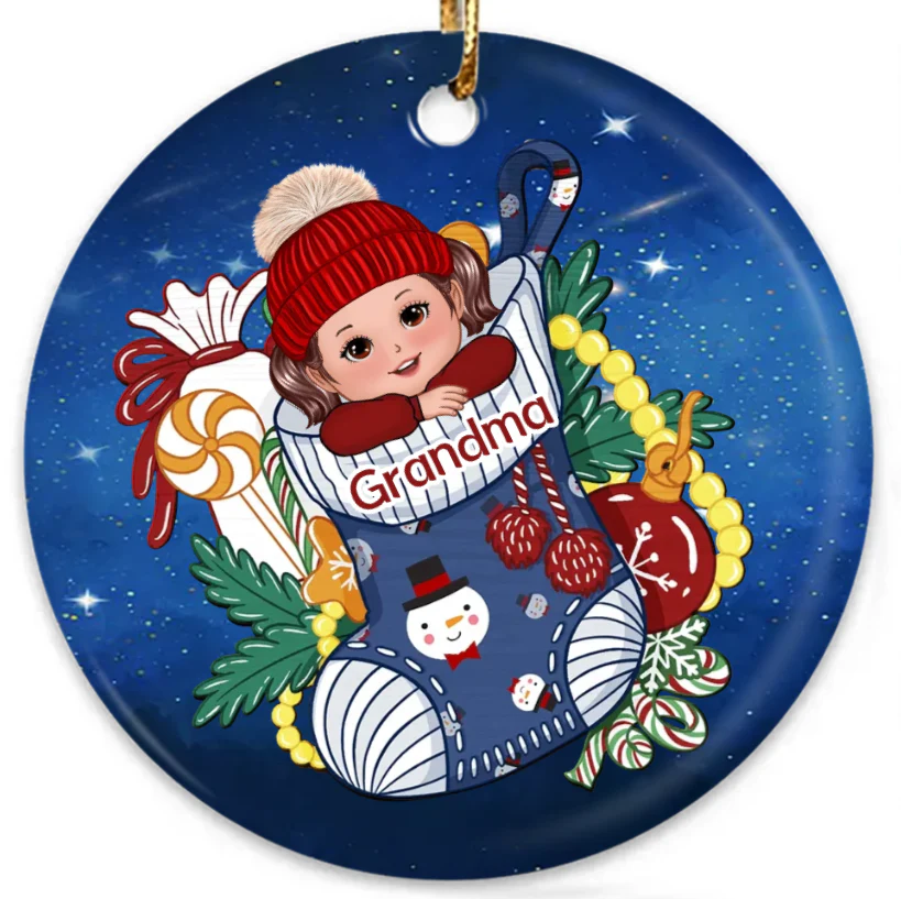 Personalized Christmas Stocking Ornament, Plaque, Keychain, Sign - Custom Gift for Kids, Christmas Tree Decoration - Image 4