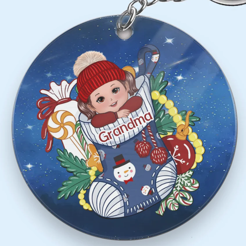 Personalized Christmas Stocking Ornament, Plaque, Keychain, Sign - Custom Gift for Kids, Christmas Tree Decoration - Image 6