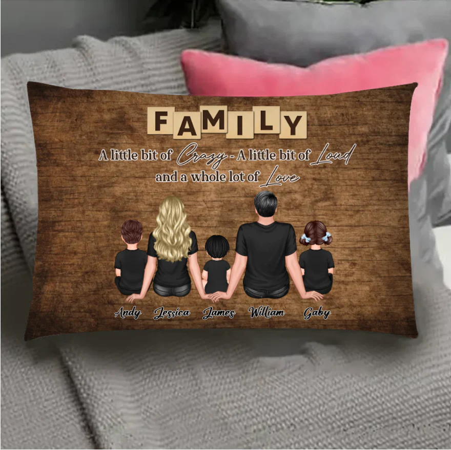 Personalized Family Poster, Ornament, Plaque, Keychain, and Sign - "A Little Bit of Crazy, A Little Bit of Loud, A Whole Lot of Love" - Image 7