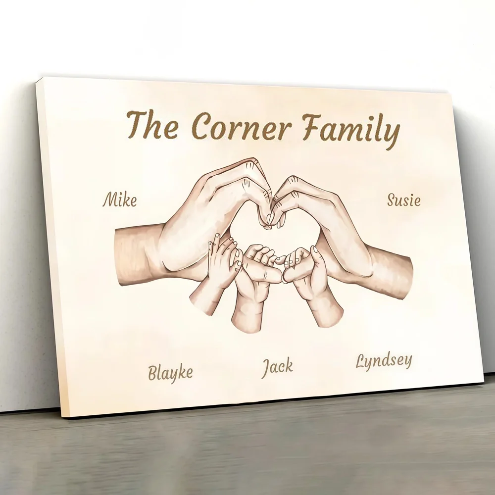 Personalized Family Hands Poster, Keychain, Plaque, Ornament, Sign - Unique Gift for Loved Ones - Image 2