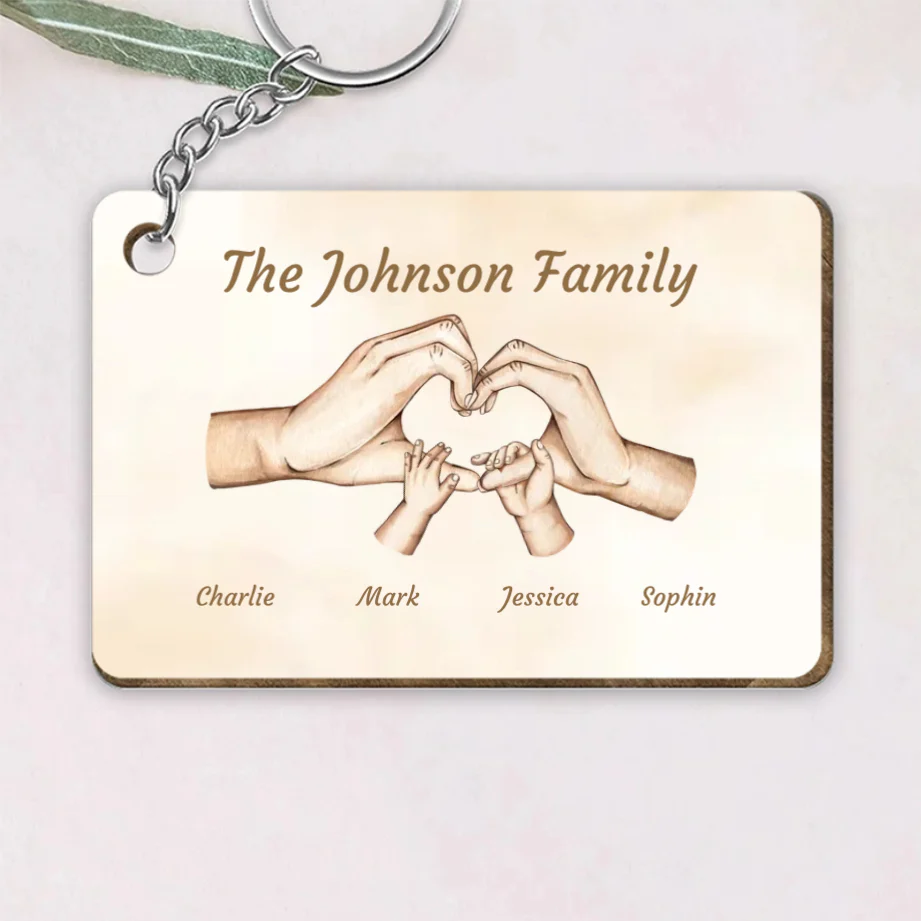 Personalized Family Hands Poster, Keychain, Plaque, Ornament, Sign - Unique Gift for Loved Ones - Image 7