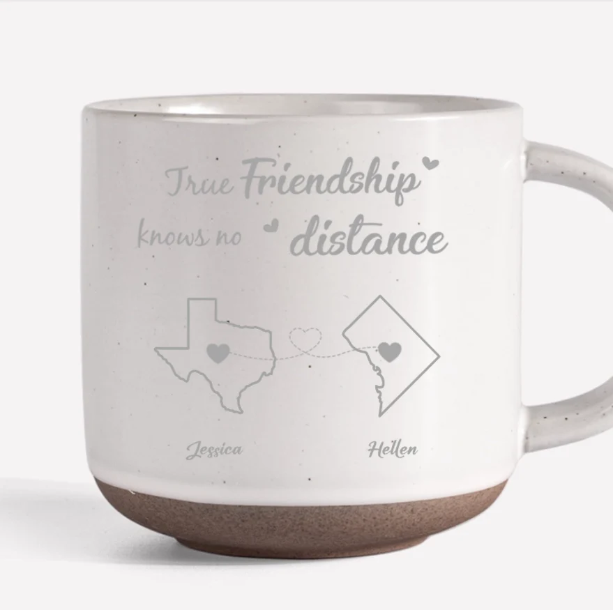 Personalized Friendship Ornament or Cup or Poster or Keychain or Plaque - True Friendship Knows No Distance-Distance Friends - Image 3