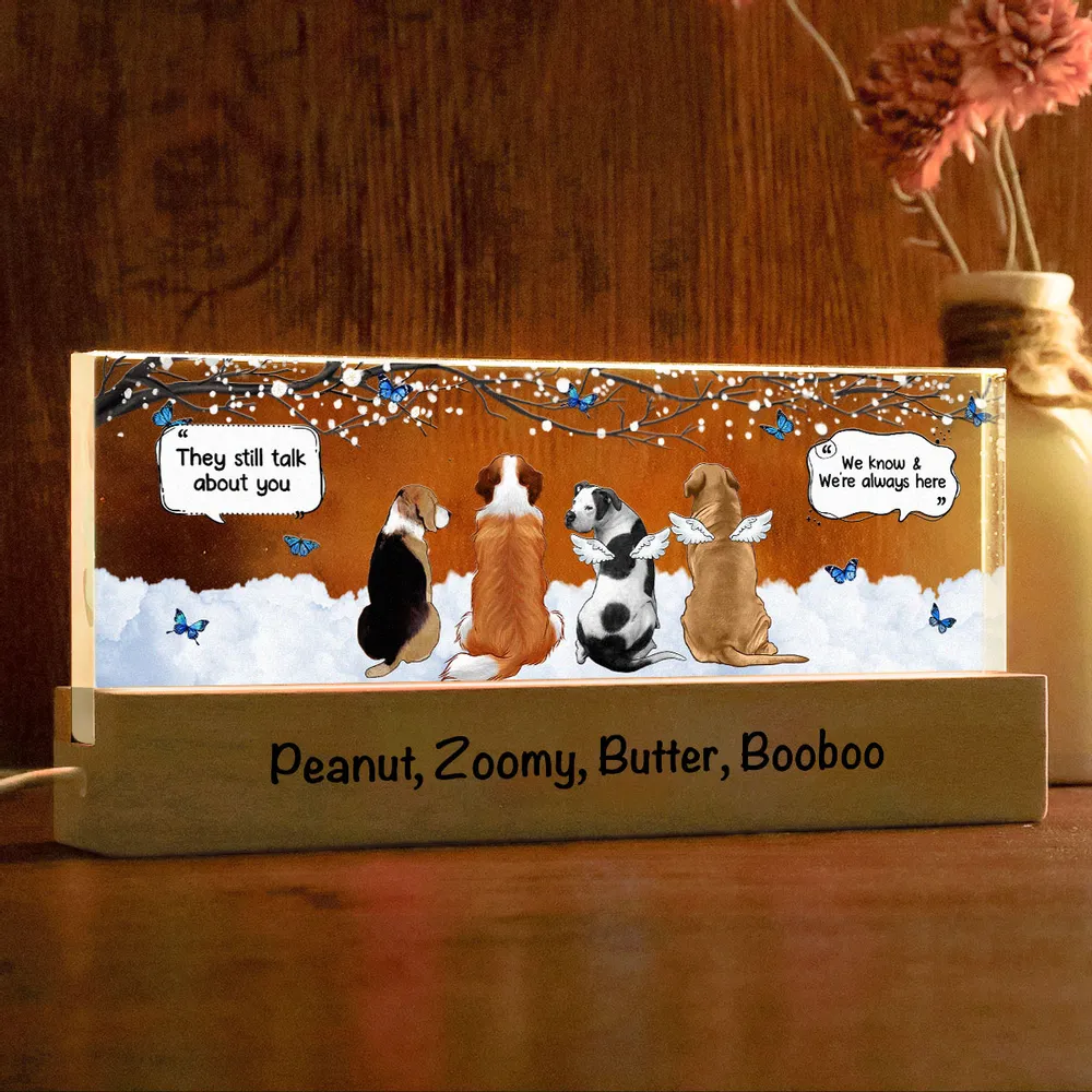 They Still Talk About You, Memorial Gift For Pet Dog Cat Lovers, Personalized Ornament,Poster,Keychain,Pillow - Image 4