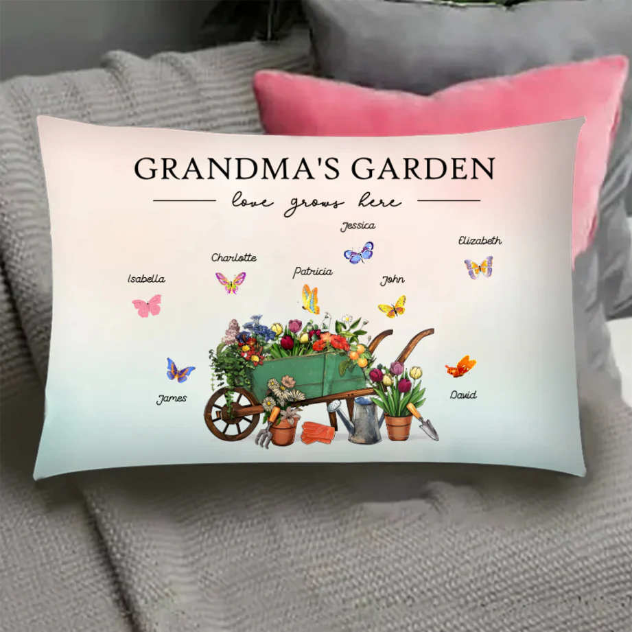 Personalized "Grandma's Garden" Poster, Keychain, Plaque, Ornament, Pillow, Wallet Card, Cup, and Sign - A Perfect Gift for Family Love and Cherished Memories - Image 7