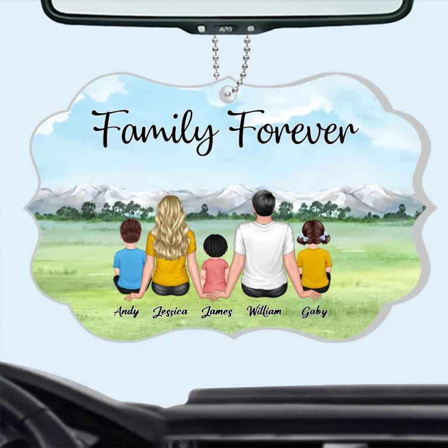 Personalized Family Poster, Plaque, Ornament, Keychain, and Sign - "Family Forever" - Image 4