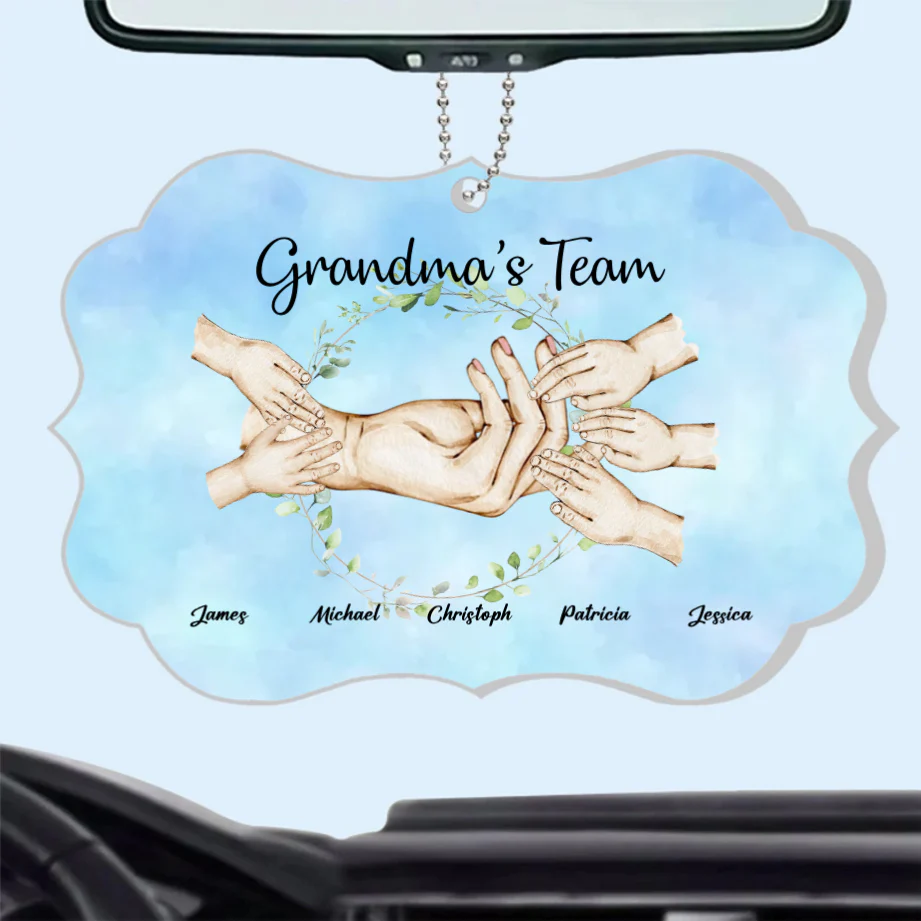 Grandma’s Team Personalized Poster, Keychain, Plaque, Ornament, Pillow, Wallet Card, Cup, Sign - Custom Gift for Grandchildren and Family Memories - Image 3