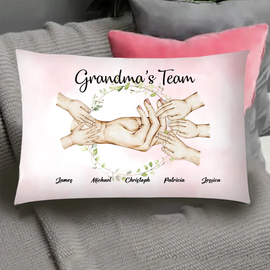 Grandma’s Team Personalized Poster, Keychain, Plaque, Ornament, Pillow, Wallet Card, Cup, Sign - Custom Gift for Grandchildren and Family Memories - Image 4