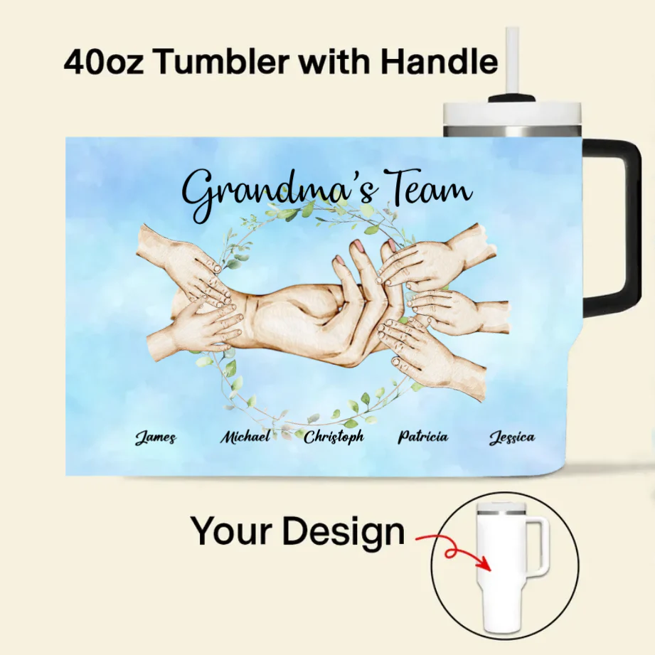 Grandma’s Team Personalized Poster, Keychain, Plaque, Ornament, Pillow, Wallet Card, Cup, Sign - Custom Gift for Grandchildren and Family Memories - Image 7