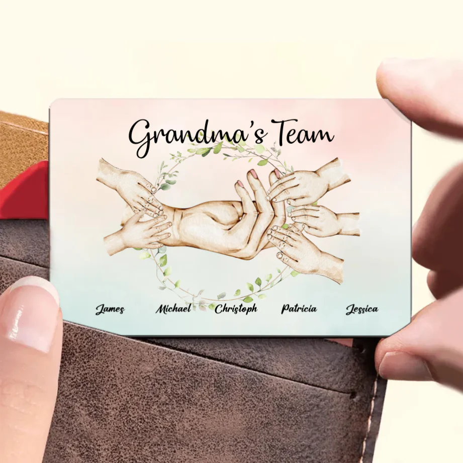 Grandma’s Team Personalized Poster, Keychain, Plaque, Ornament, Pillow, Wallet Card, Cup, Sign - Custom Gift for Grandchildren and Family Memories - Image 8