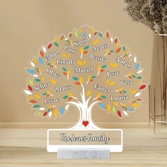 Personalized Family Tree  Plaque, Ornament - Unique Gift for Grandma, Mother's Day, or Christmas - Image 4