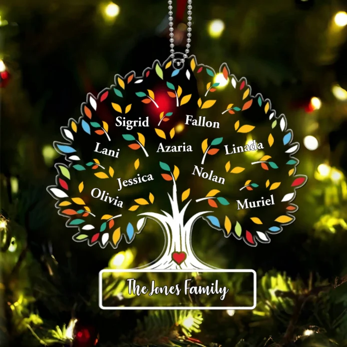 Personalized Family Tree  Plaque, Ornament - Unique Gift for Grandma, Mother's Day, or Christmas - Image 5
