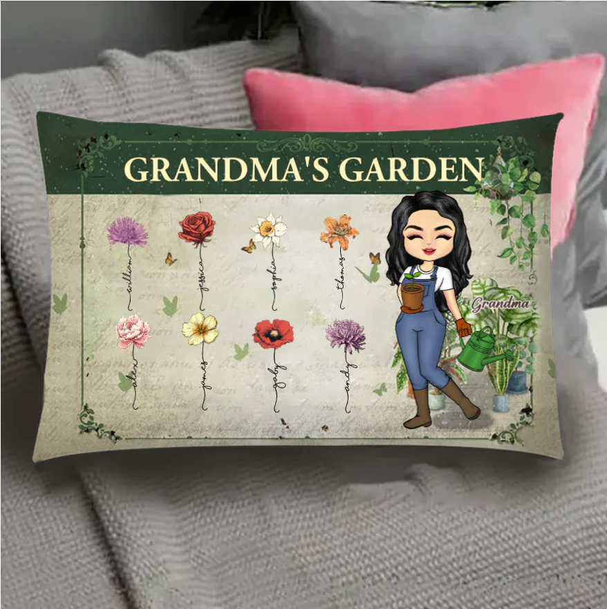 Grandma's Custom Garden: Personalized Grandchildren Flower Art Poster, Canvas, Ornament, and Metal Sign – Perfect for Home Decor or Gift - Image 5