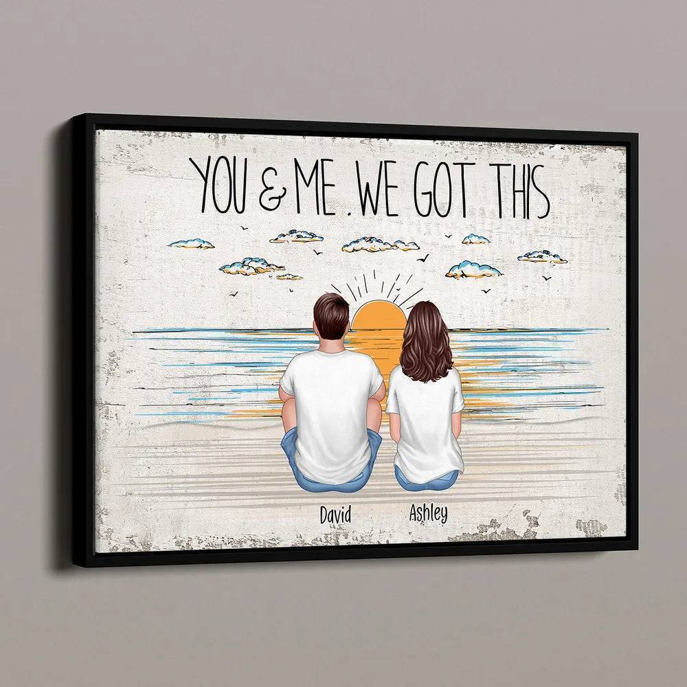 You Me And The Dogs Beach Outline Personalized Ornament or Poster or Canvas or Plaque or Pillow - Image 9