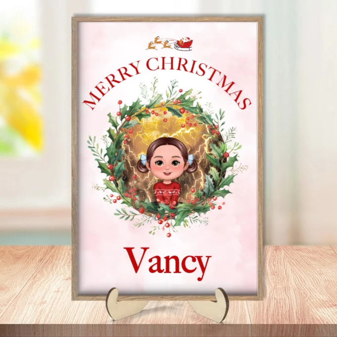 Personalized Merry Christmas Bag, Poster, Plaque, Keychain, Blanket - Custom Holiday Gift for Kids