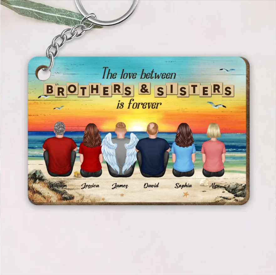 Personalized Brothers & Sisters Forever Keychian, Cup, Ornament, Poster or Canvas, Plaque, Wallet Card - Perfect Gift for Siblings, Memorial Keepsake - Image 3