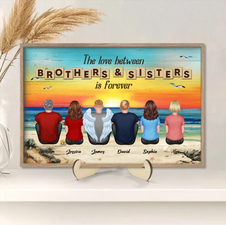 Personalized Brothers & Sisters Forever Keychian, Cup, Ornament, Poster or Canvas, Plaque, Wallet Card - Perfect Gift for Siblings, Memorial Keepsake - Image 4