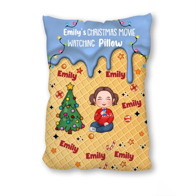 Personalized Christmas Movie Watching Blanket - Cozy Fleece Blanket with Custom Name - Ideal Gift for Holiday Movie Nights - Image 4
