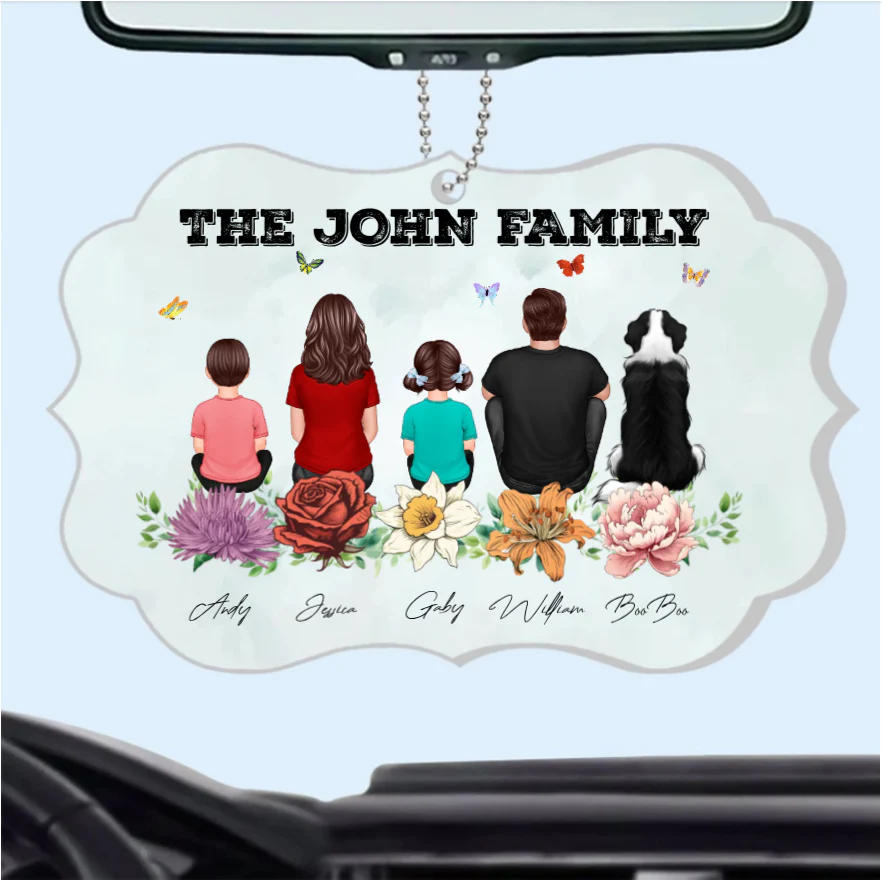 Family Floral Personalized Poster, Plaque, Keychain, Ornament, or Sign – Custom Gift for Cherished Family Memories - Image 6