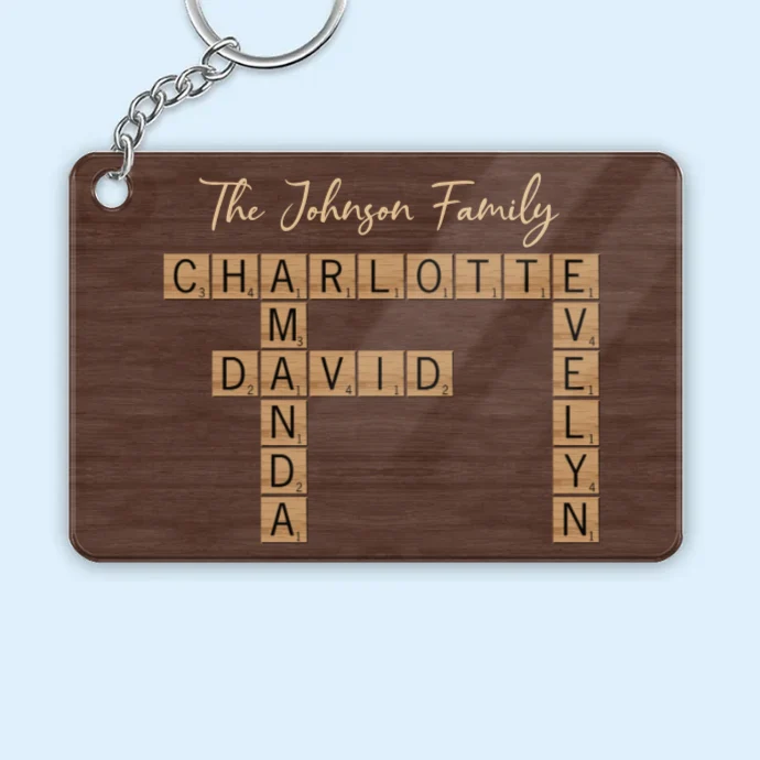 Personalized Family Name Scrabble Poster, Plaque, Keychain, Pillow, Sign - A Perfect Gift for Family - Image 5