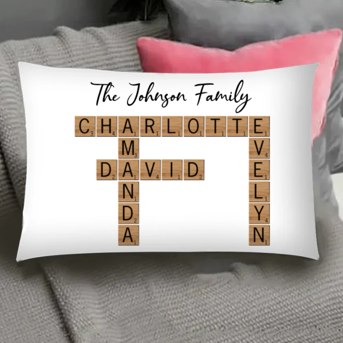 Personalized Family Name Scrabble Poster, Plaque, Keychain, Pillow, Sign - A Perfect Gift for Family - Image 6