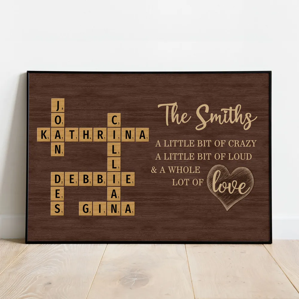 Personalized Family Name Scrabble Poster or Keychain - Unique Gift for Family Love & Memories - Image 6