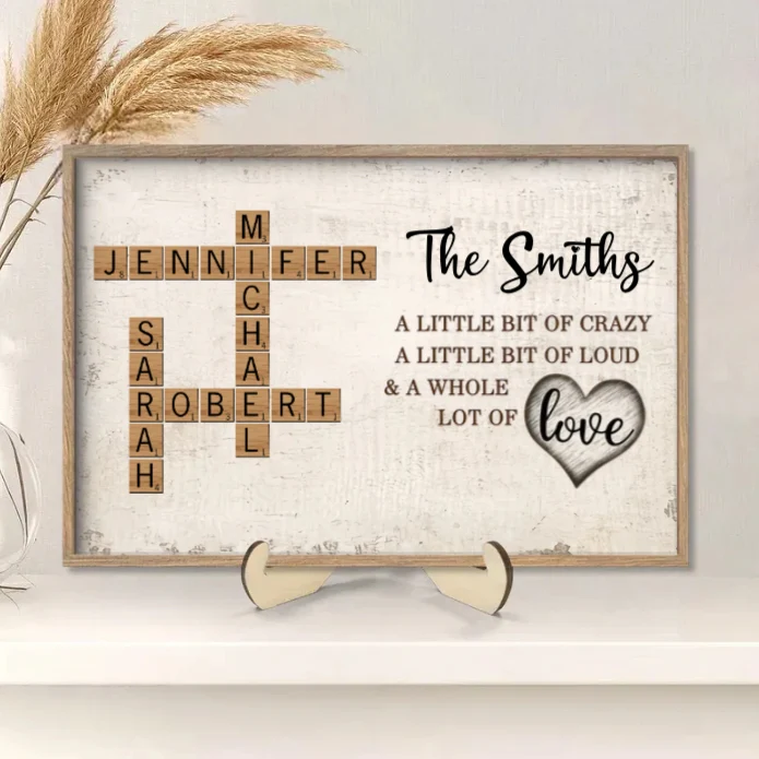 Personalized Family Name Scrabble Poster or Keychain - Unique Gift for Family Love & Memories - Image 2