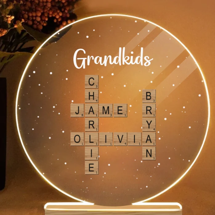 Personalized Grandkids Ornament - Custom Name Cross Plaque - Perfect Gift for Grandparents, Holiday Decor Keepsake - Image 4