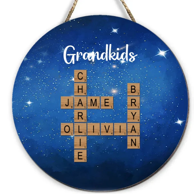 Personalized Grandkids Ornament - Custom Name Cross Plaque - Perfect Gift for Grandparents, Holiday Decor Keepsake - Image 6