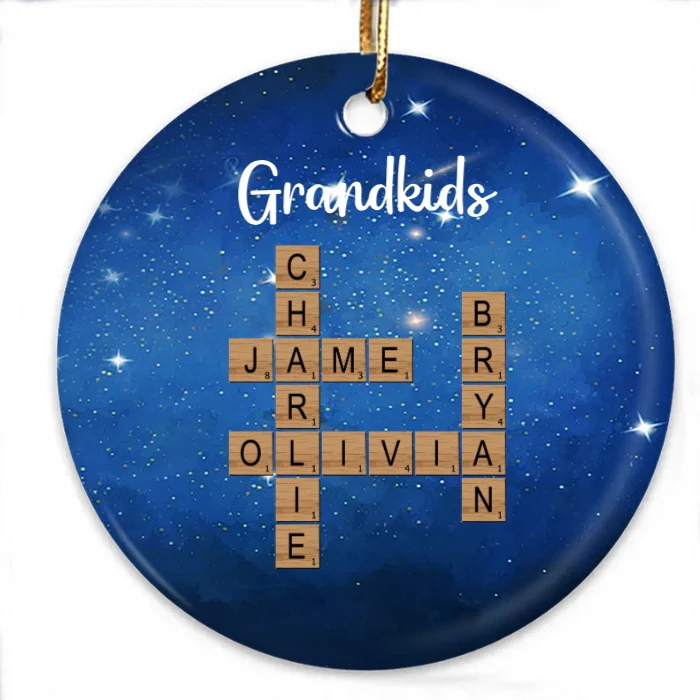 Personalized Grandkids Ornament - Custom Name Cross Plaque - Perfect Gift for Grandparents, Holiday Decor Keepsake - Image 9