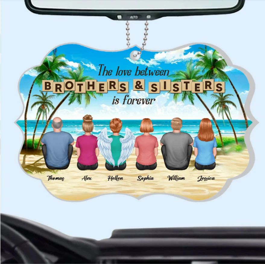 Personalized Brothers & Sisters Forever Poster or Canvas, Keychain, Plaque, Car Hanger,- Perfect Gift for Siblings, Memorial Keepsake - Image 6