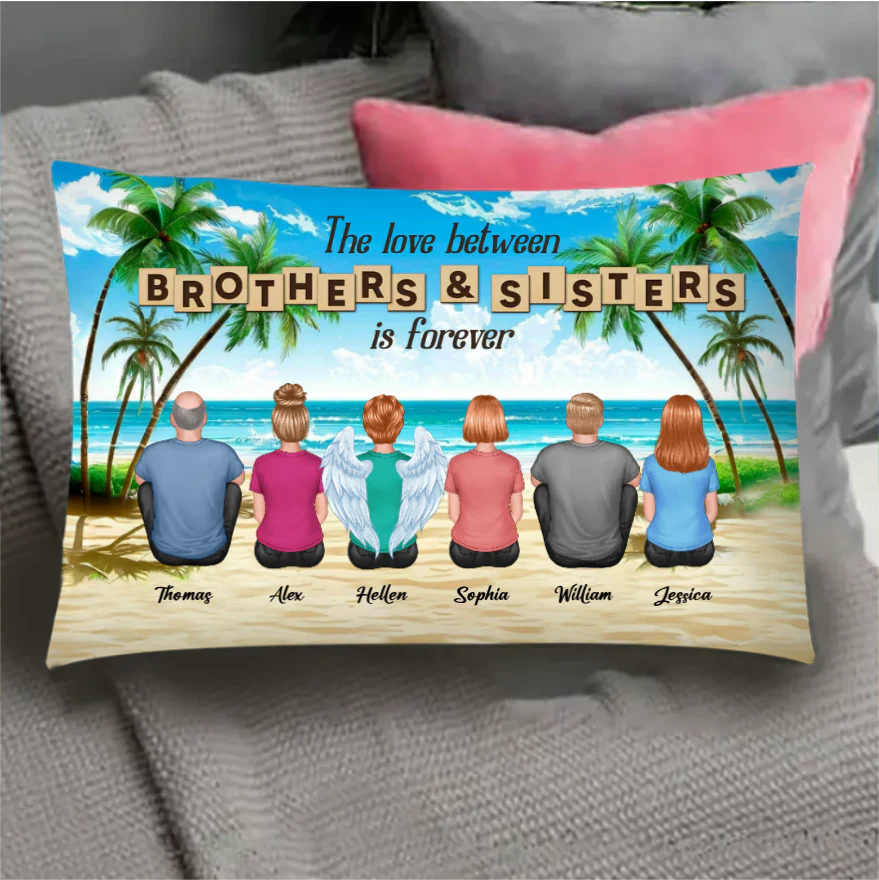 Personalized Brothers & Sisters Forever Poster or Canvas, Keychain, Plaque, Car Hanger,- Perfect Gift for Siblings, Memorial Keepsake - Image 7