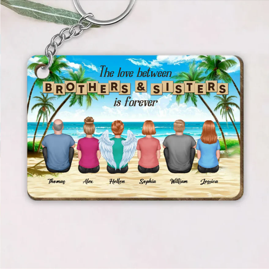 Personalized Brothers & Sisters Forever Poster or Canvas, Keychain, Plaque, Car Hanger,- Perfect Gift for Siblings, Memorial Keepsake - Image 8