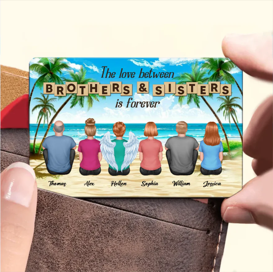 Personalized Brothers & Sisters Forever Poster or Canvas, Keychain, Plaque, Car Hanger,- Perfect Gift for Siblings, Memorial Keepsake - Image 9