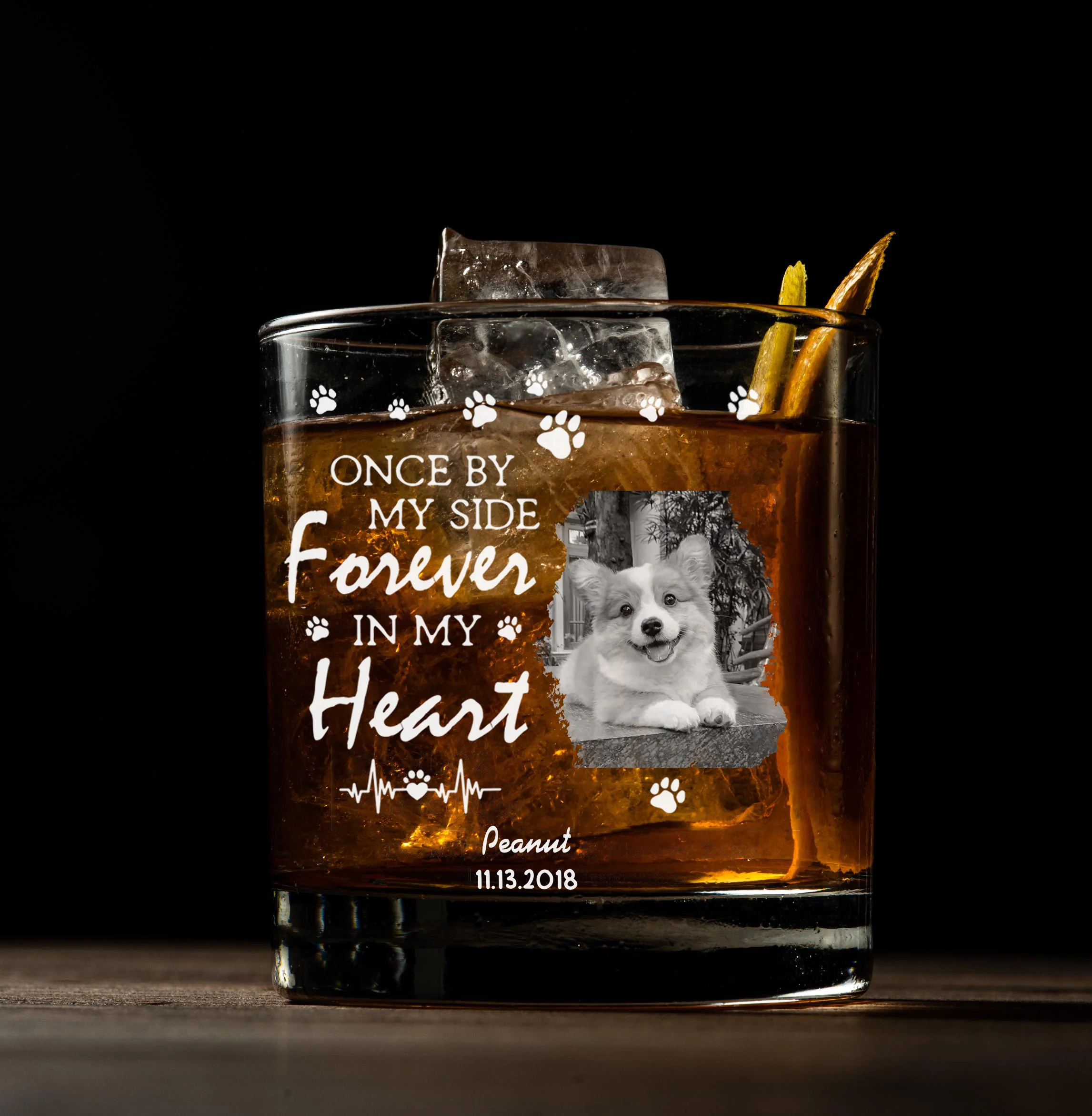 Personalized Pet Memorial Pottery Mug, "Forever in My Heart" Custom Keepsake with Photo and Name - Image 2