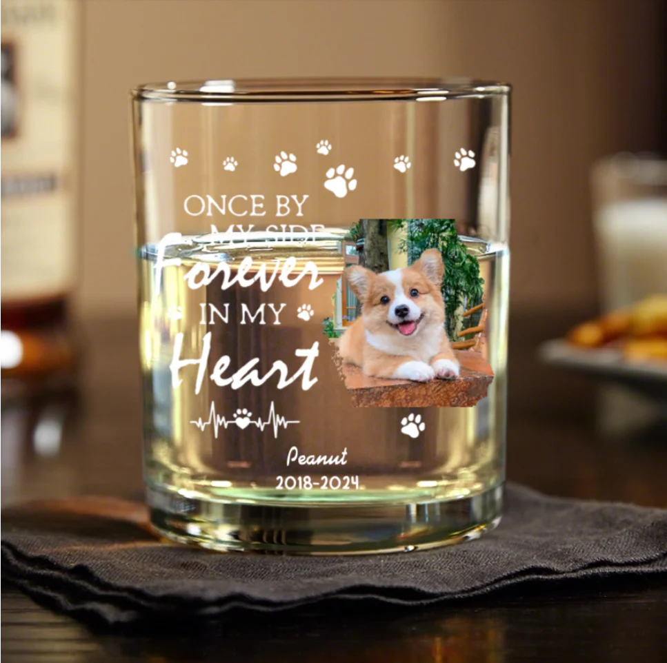 Personalized Pet Memorial Pottery Mug, "Forever in My Heart" Custom Keepsake with Photo and Name - Image 3