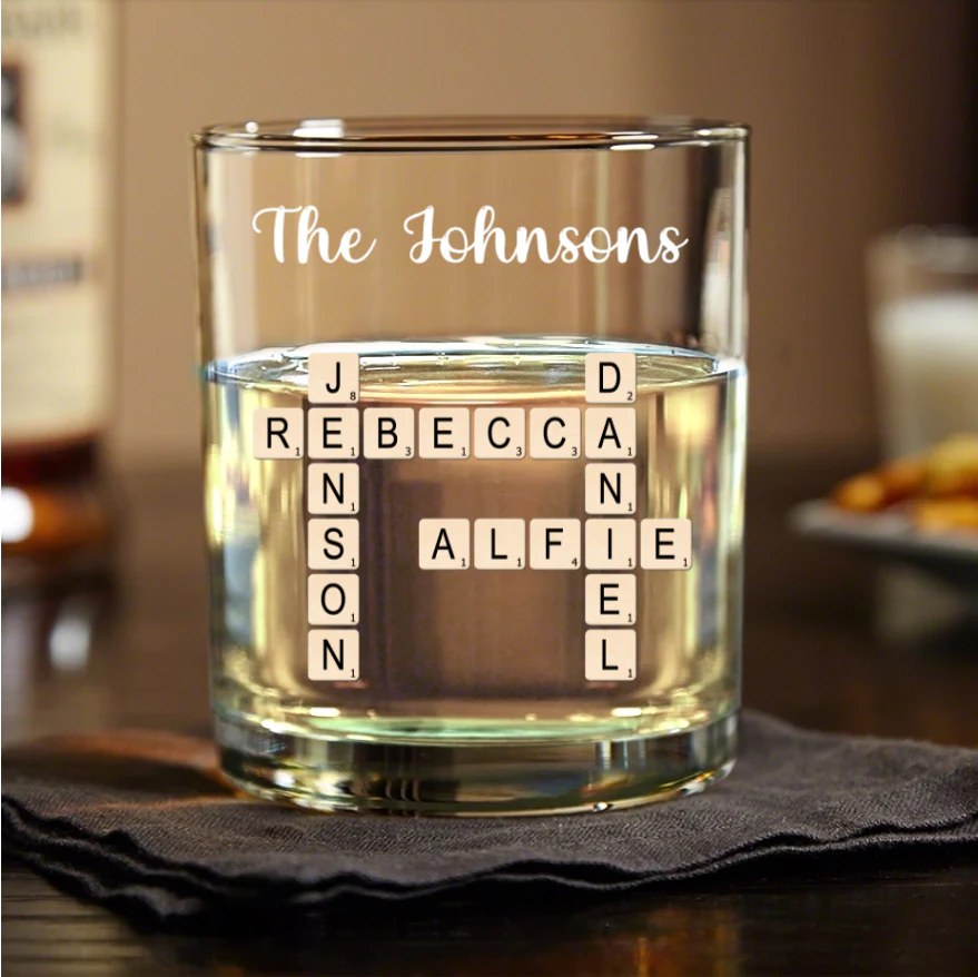 Family Keepsake Crossword Puzzle Art Created In A Moment Treasured Forever Personalized Whiskey - Image 3