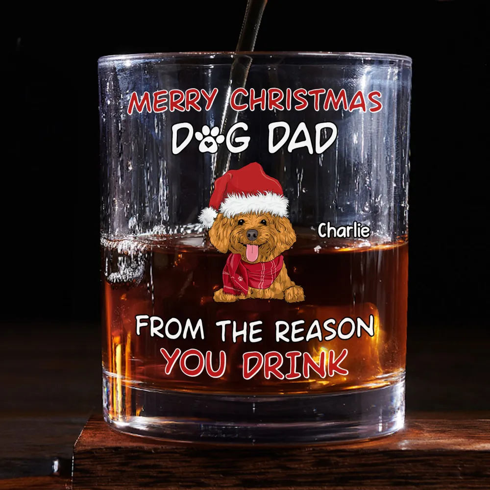 Personalized Dog Dad Whiskey Glasses, Funny Christmas Gift from the Dogs - Image 5