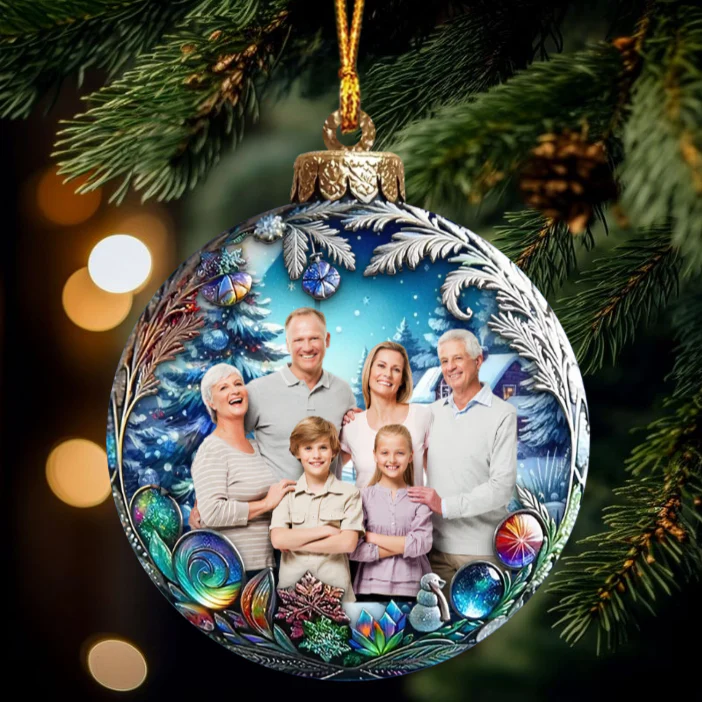 Custom Family Photo Christmas Ornament - Create Magical Holiday Memories! - Image 3