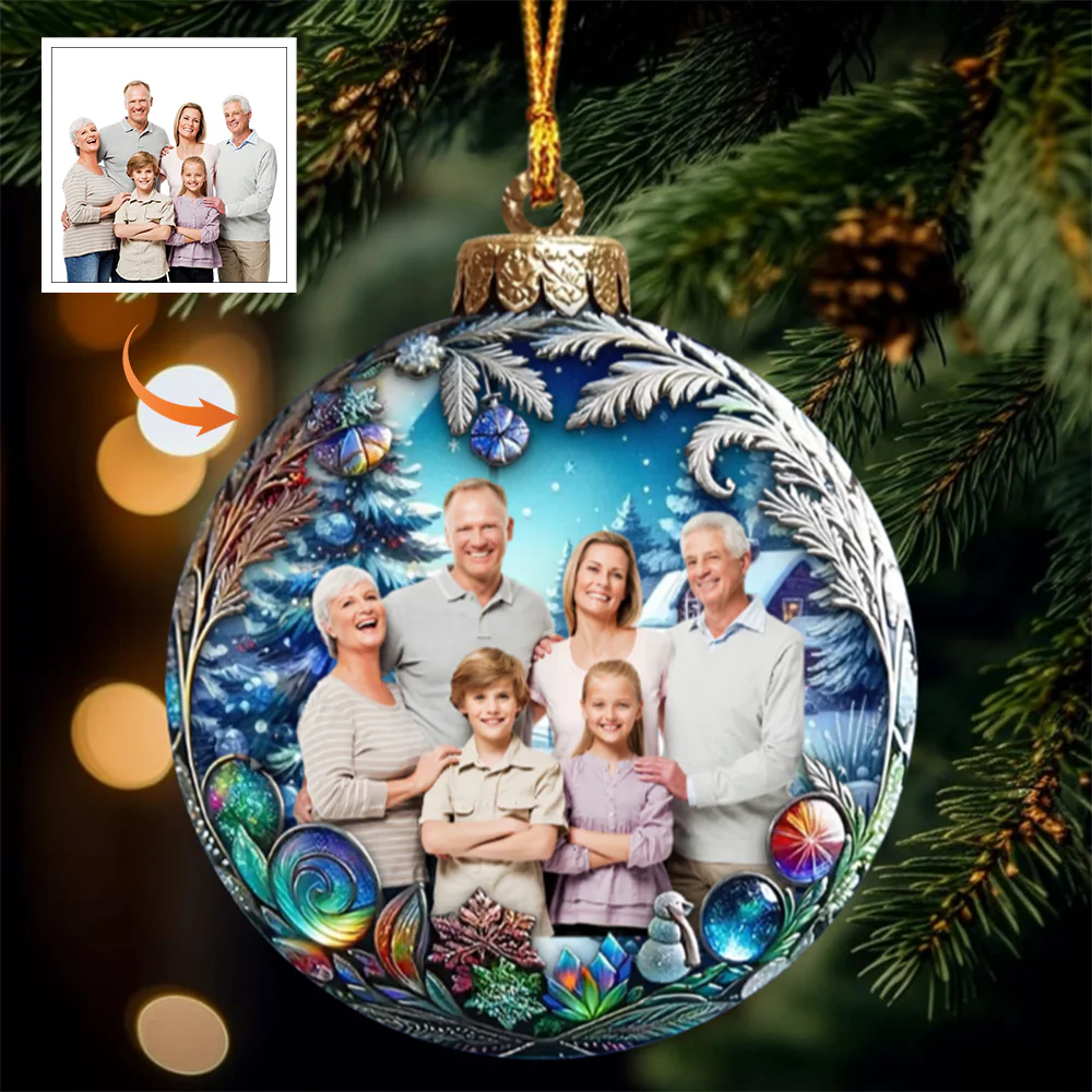 Custom Family Photo Christmas Ornament - Create Magical Holiday Memories! - Image 4