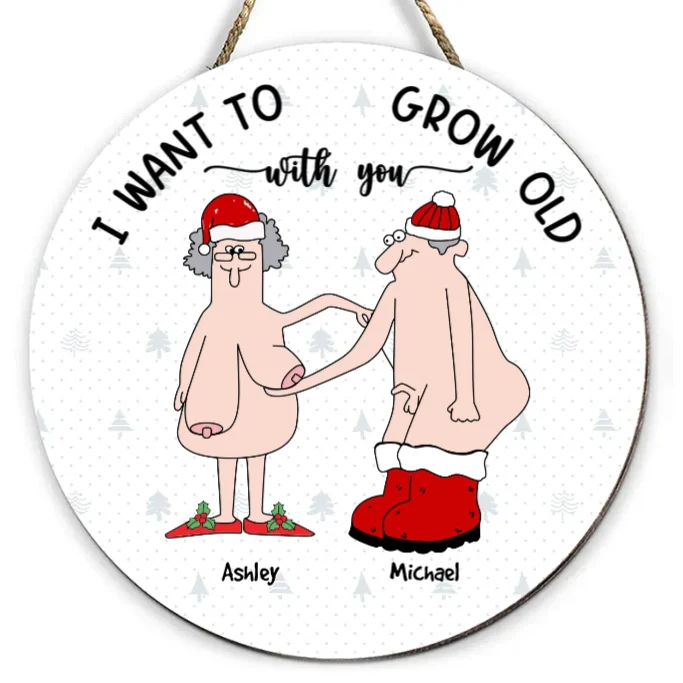Funny & Heartwarming Couples Personalized Ornament - "I Want to Grow Old With You" Romantic Keepsake - Image 8