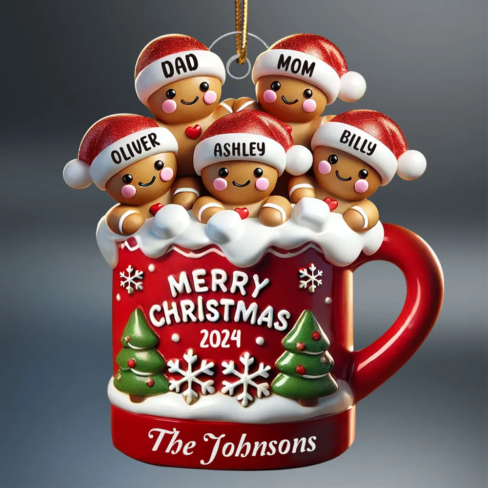 Personalized Gingerbread Family Christmas Ornament - Sweeten Your Holiday Memories! - Image 2