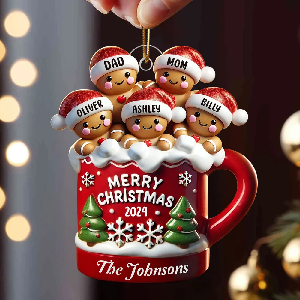 Personalized Gingerbread Family Christmas Ornament - Sweeten Your Holiday Memories! - Image 3